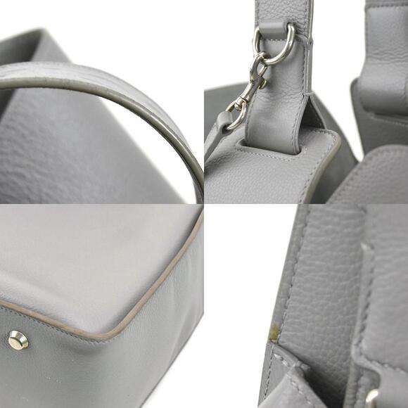 BALENCIAGA Gray Leather Shoulder Bag - Picture 4 of 5